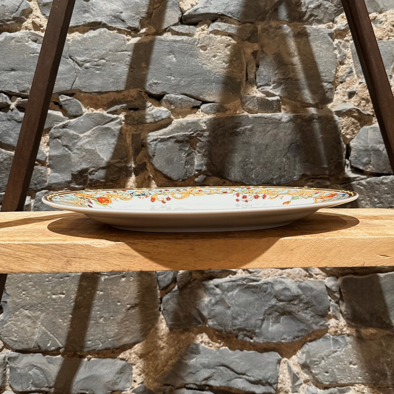 Front view of Versace Meets Rosenthal Jardin de Versace Large Oval 34 Service Platter