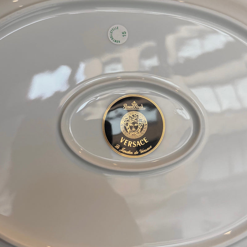 Branding on Versace Meets Rosenthal Jardin de Versace Large Oval 34 Service Platter