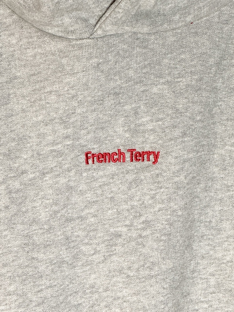 French Terry embroidered on Vêtements Grey French Terry Embroidered Hoodie