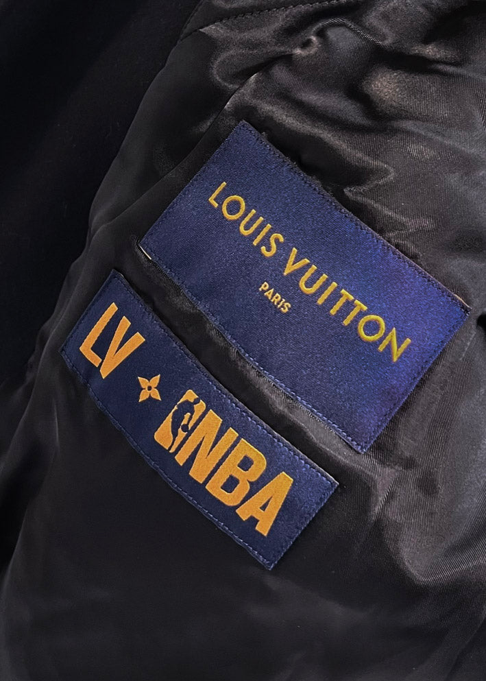 LOUIS VUITTON x NBA SS21 Monogram Obscure Leather Jacket M Black 1A8GW -  KICKS CREW