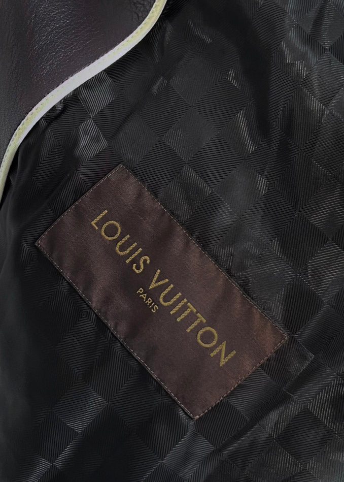 Louis Vuitton x NBA SS2021 Monogram Obscur Leather Moto Jacket