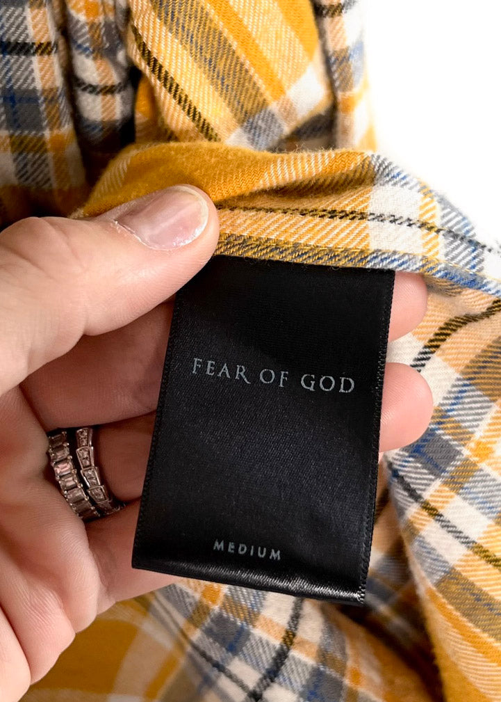 Chemise en flanelle à carreaux jaune Fear of God Fourth Collection