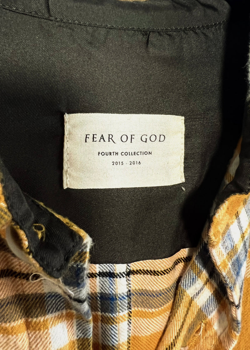 Chemise en flanelle à carreaux jaune Fear of God Fourth Collection