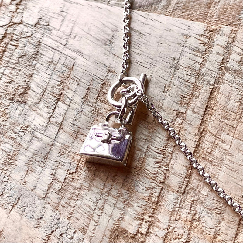 Hermès Silver Amulette Kelly Charm Chain Necklace