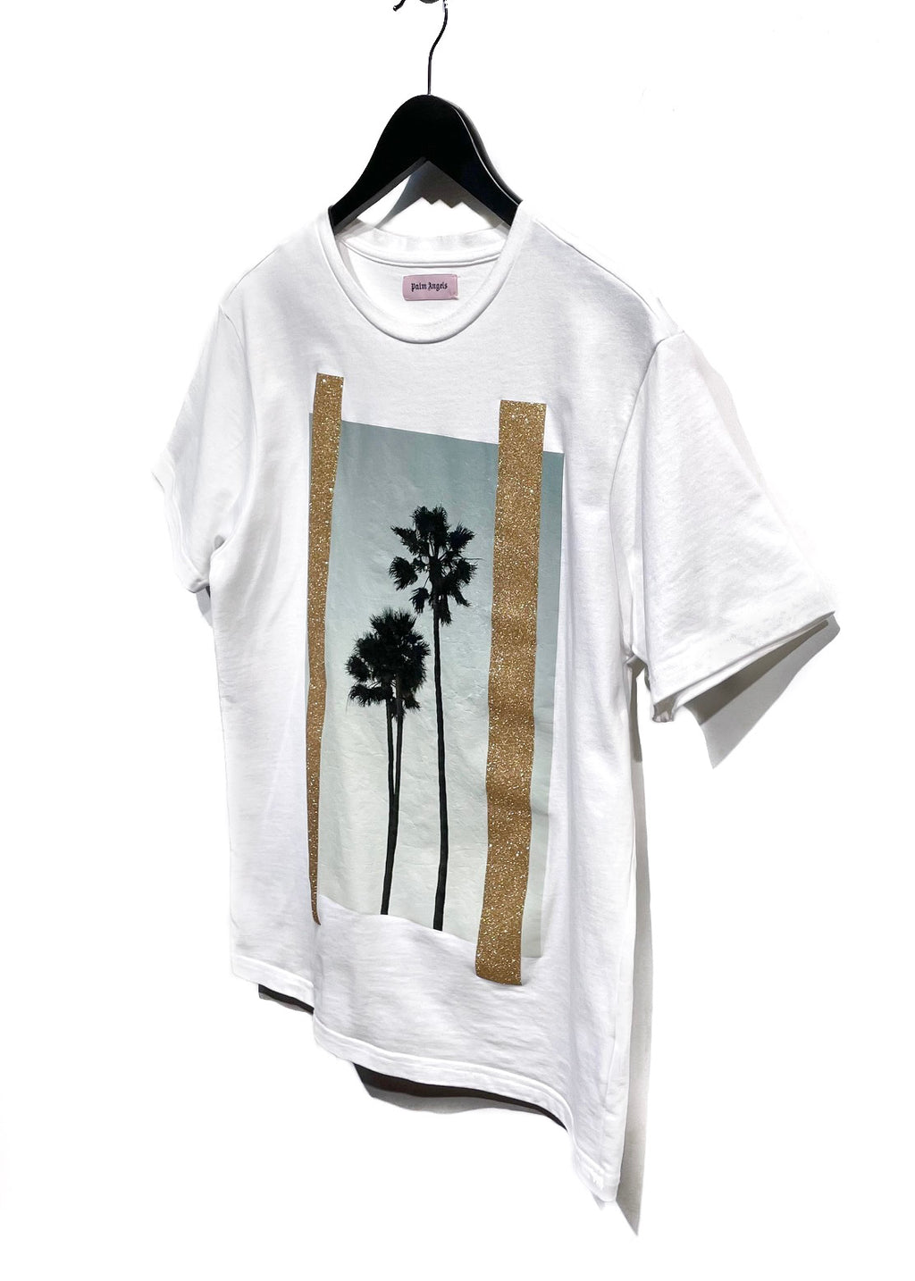 Palm Angels Palm Tree Glitter White T-shirt