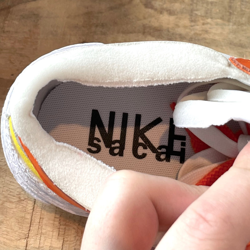 Nike X Sacai White Orange Blazer Low-top Sneakers