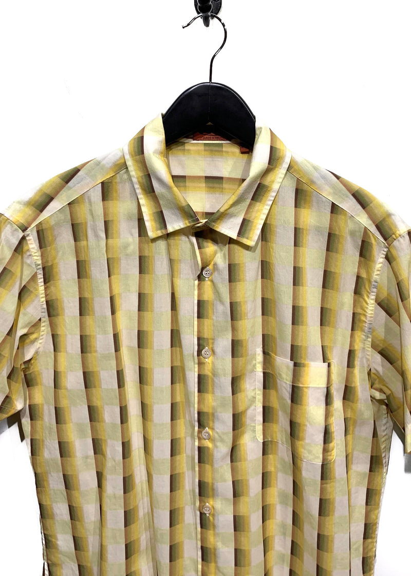 Missoni Yellow Short Sleeves Pocketed Buttoned Shirt