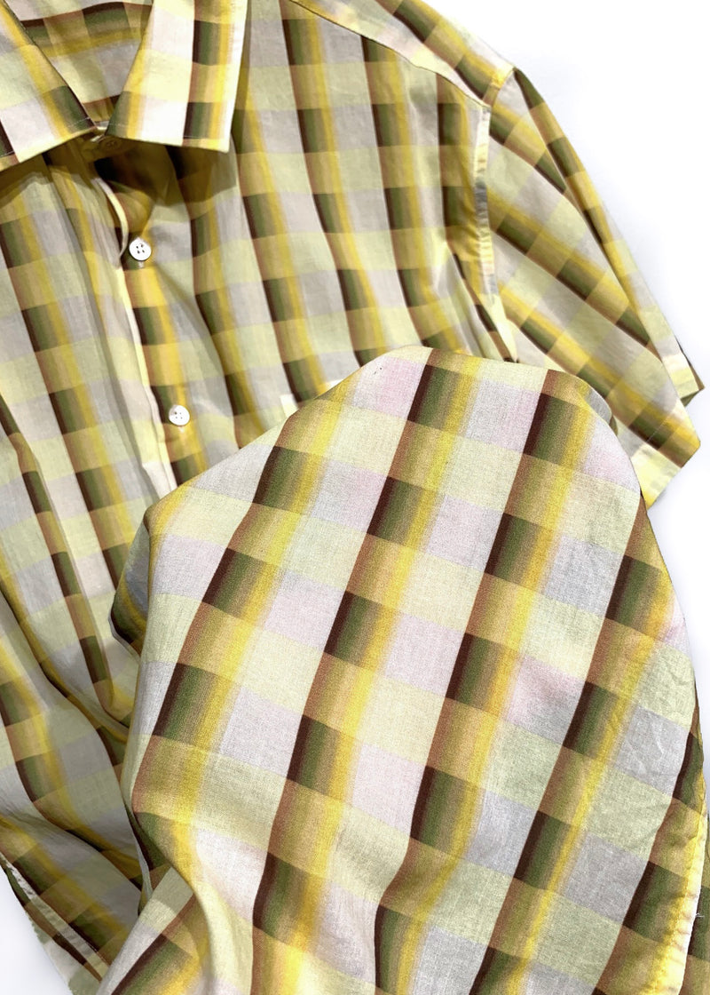 Chemise boutonnée à manches courtes jaune Missoni
