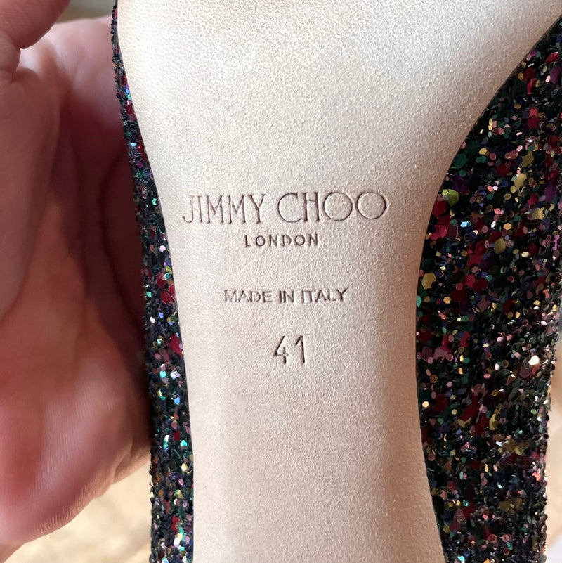 Jimmy Choo Boho Mix Multicolour Glitter Romy 85 Pumps