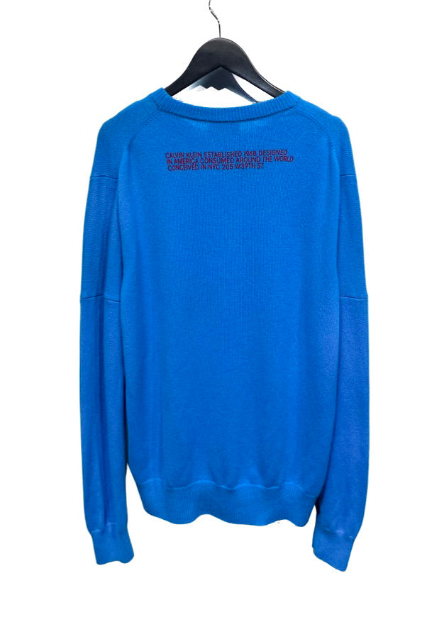 Pull en cachemire bleu Calvin Klein 205W39NYC
