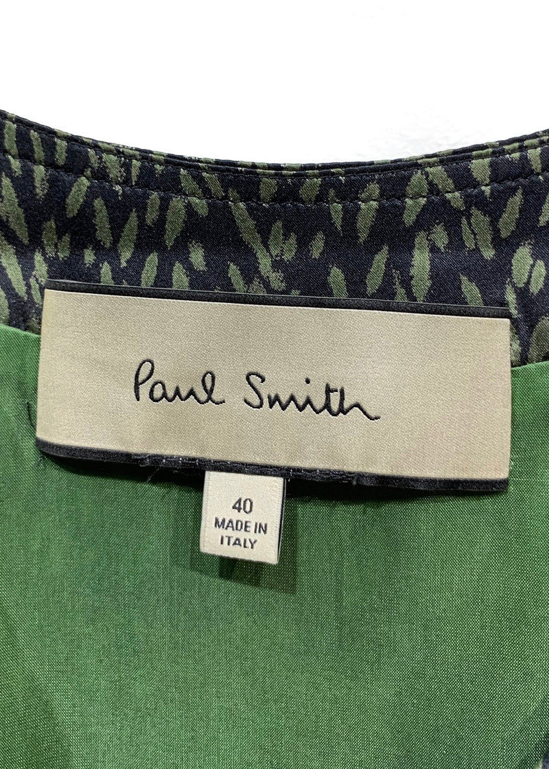 Robe sans manches à motifs de feuilles vertes Paul Smith