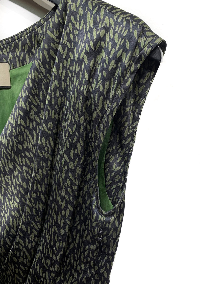 Robe sans manches à motifs de feuilles vertes Paul Smith