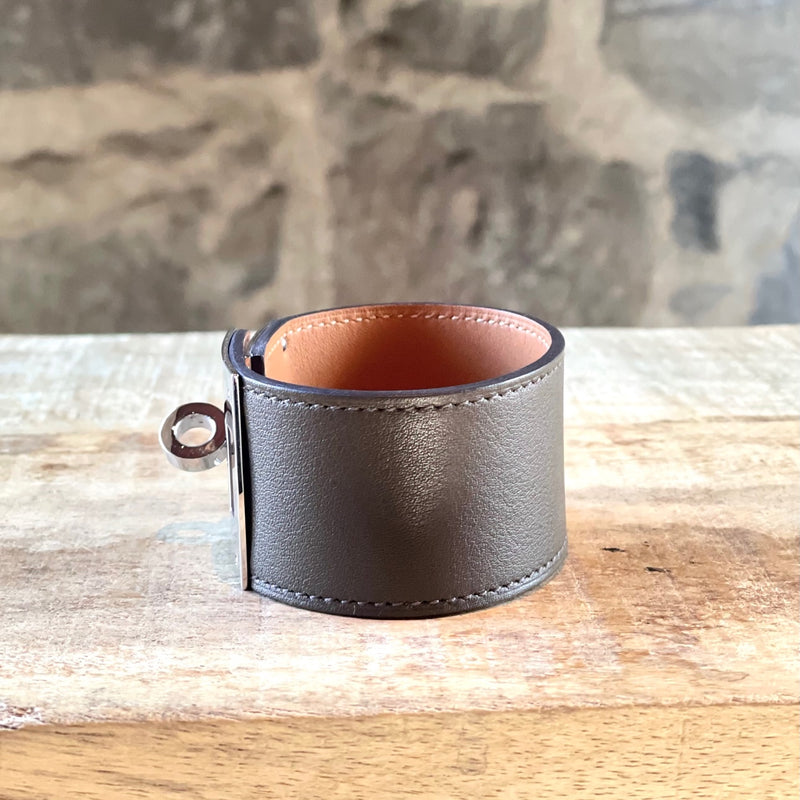 Bracelet Hermès Kelly Dog en cuir Swift vert PHW – Boutique