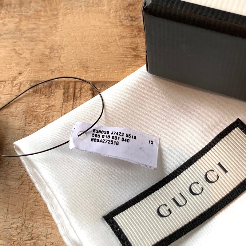 Bague cocktail Gucci GG en cristal et émail noir