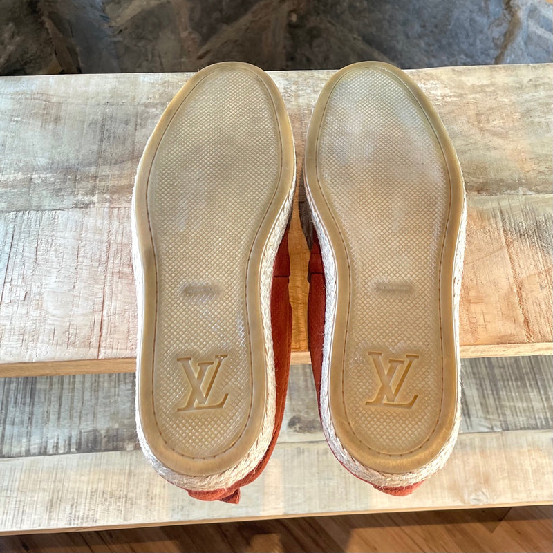 Louis Vuitton Orange Perforated Pacific Loafers