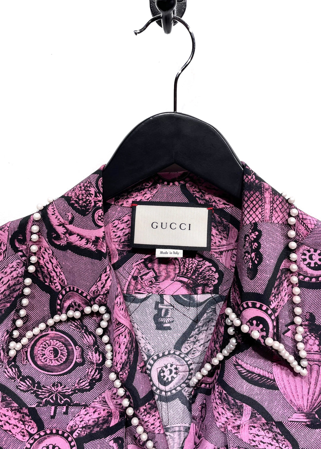 Chemisier imprimé Gucci 2017 en soie Modern Future