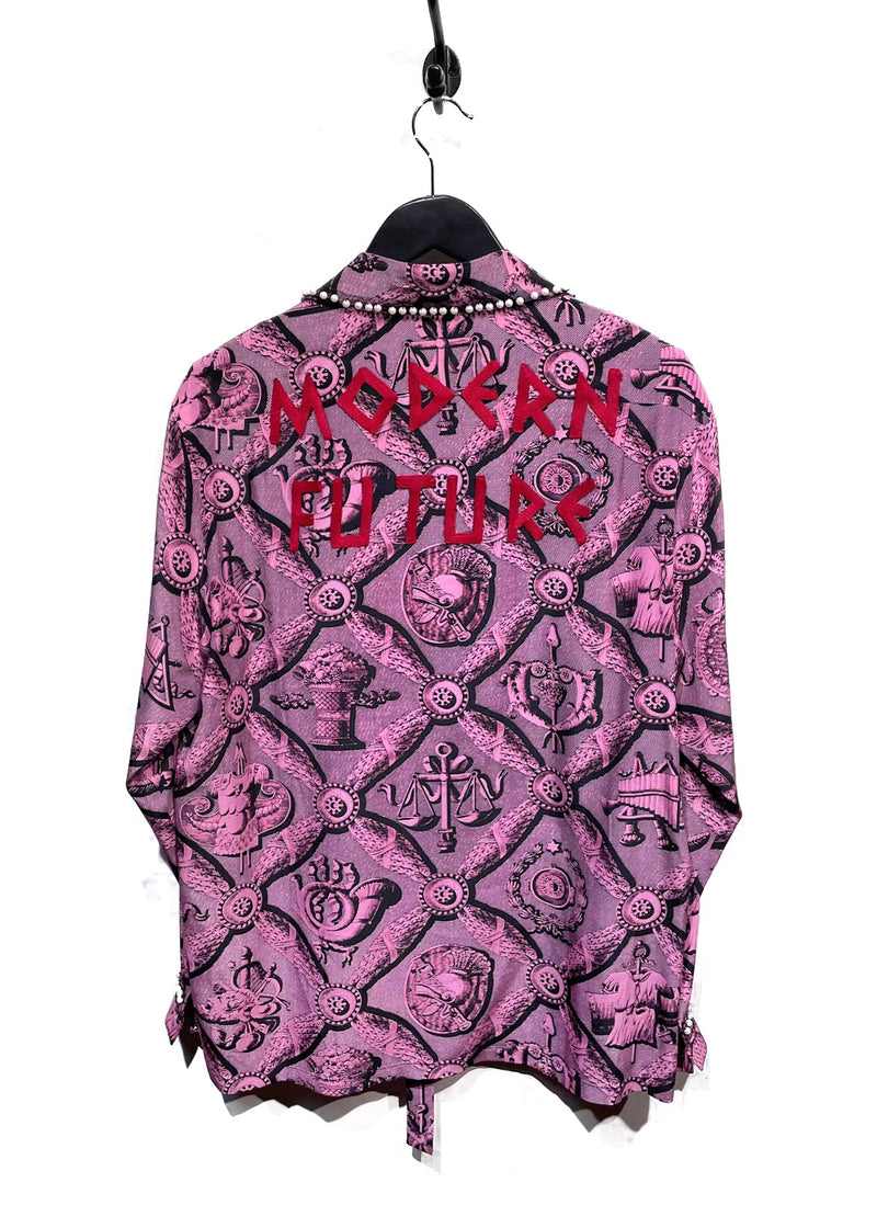 Gucci 2017 Silk Modern Future Printed Blouse