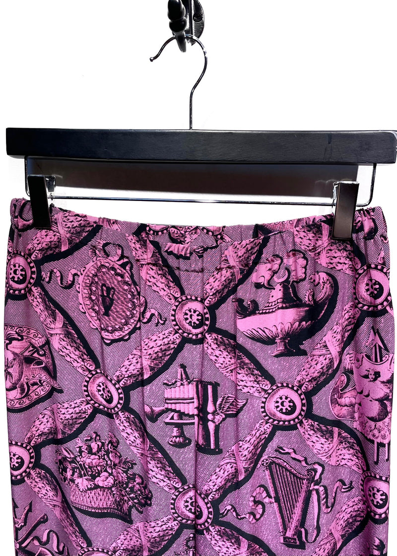 Gucci 2017 Silk Modern Future Printed Flare Pants