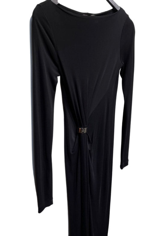 Louis Vuitton Black Long Sleeve Fluid Jersey Dress