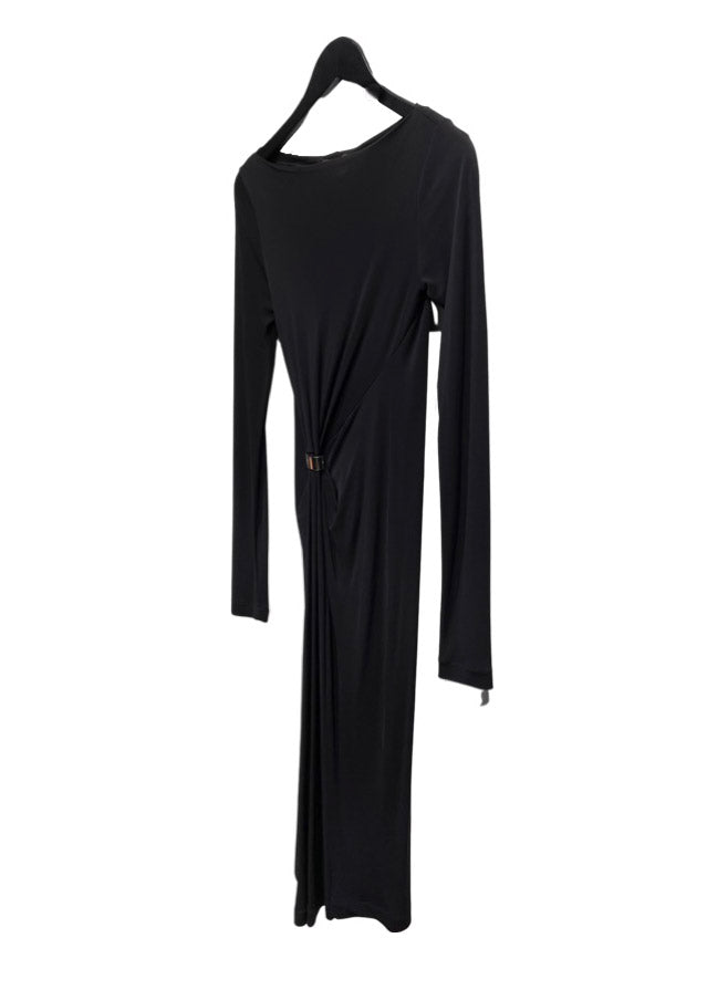 Robe en jersey fluide noire à manches longues Louis Vuitton