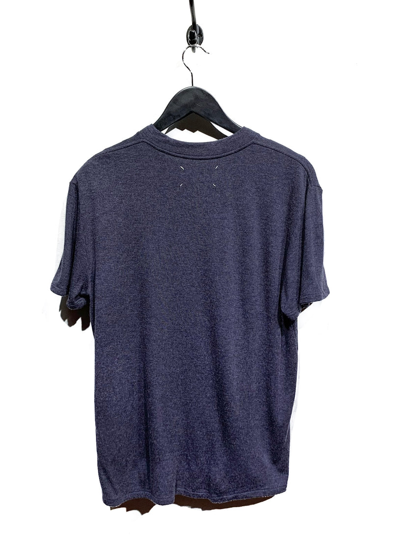 Maison Margiela Blue Grey Viscose Wool Knit T-shirt