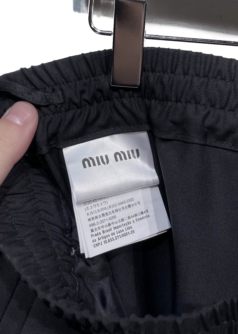 Miu Miu Black Wool Pleated Shorts S Miu Miu
