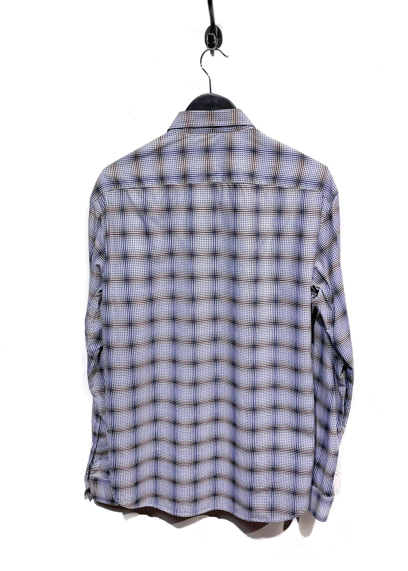Missoni Light Blue Checkered Cotton Button Shirt