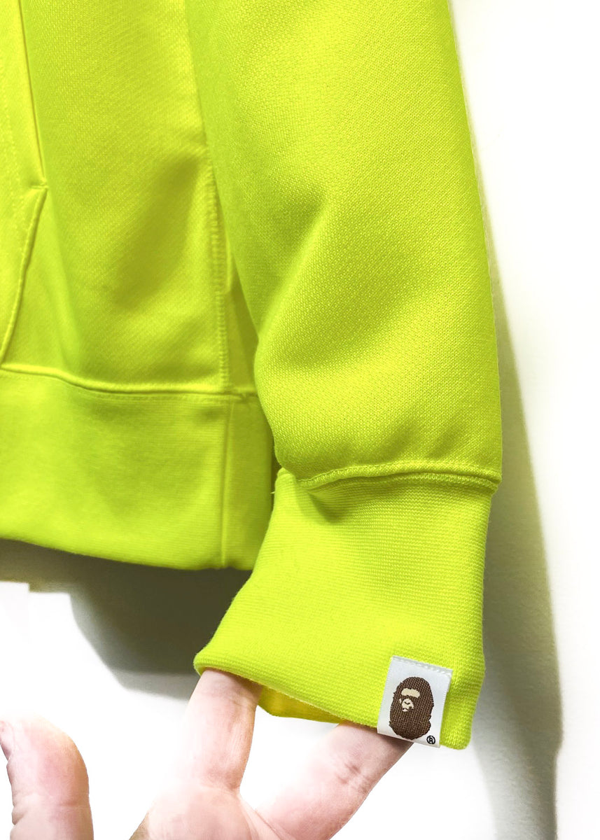 Bape Neon Yellow Shark Full Zip-up Hoodie – Boutique