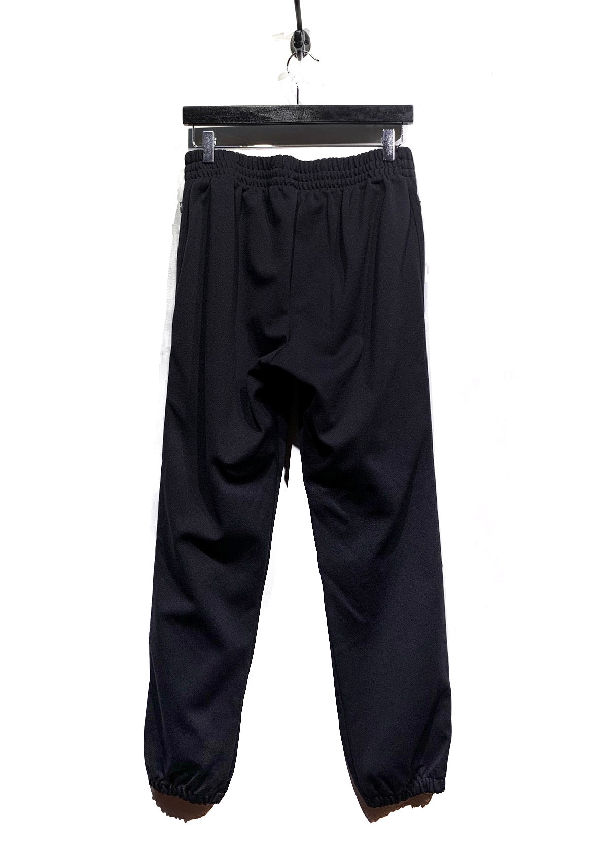 Adidas Black on Black Calabasas Logo Striped Track Pants Boutique LUC.S