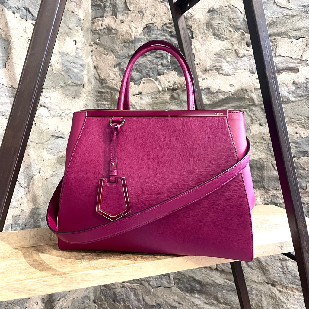 Fendi 2 Jours Medium Raspberry Pink Handbag