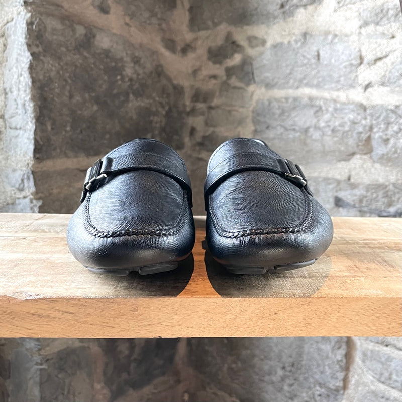 Prada Black Saffiano Loafers