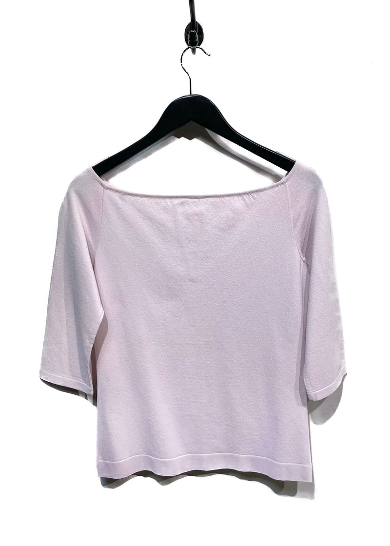 Gianni Versace Light Pink Cropped Sleeve Top