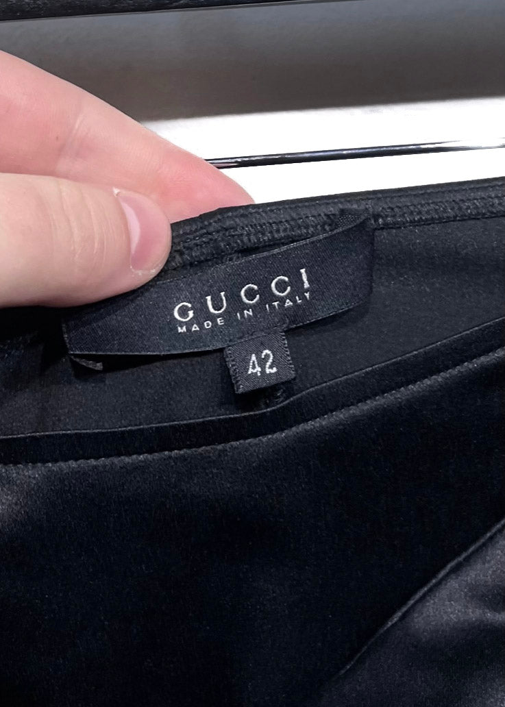 Gucci Tom Ford Black Silk Knot skirt