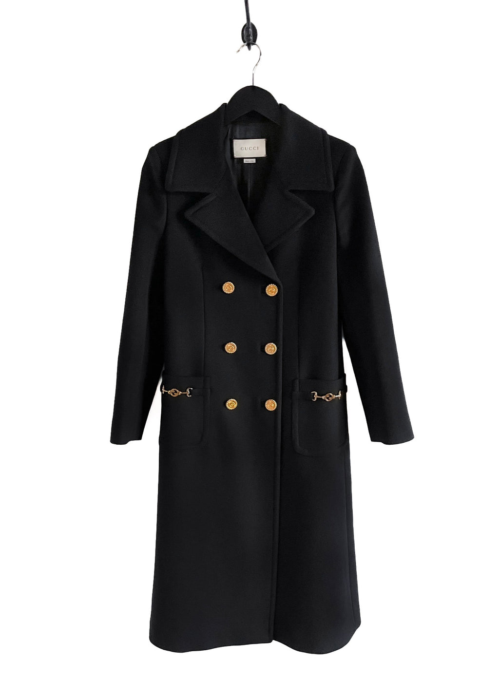 Gucci 2019 Black Double Breasted Wool Coat