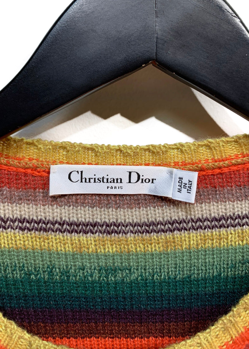 Pull Christian Dior en cachemire multicolore