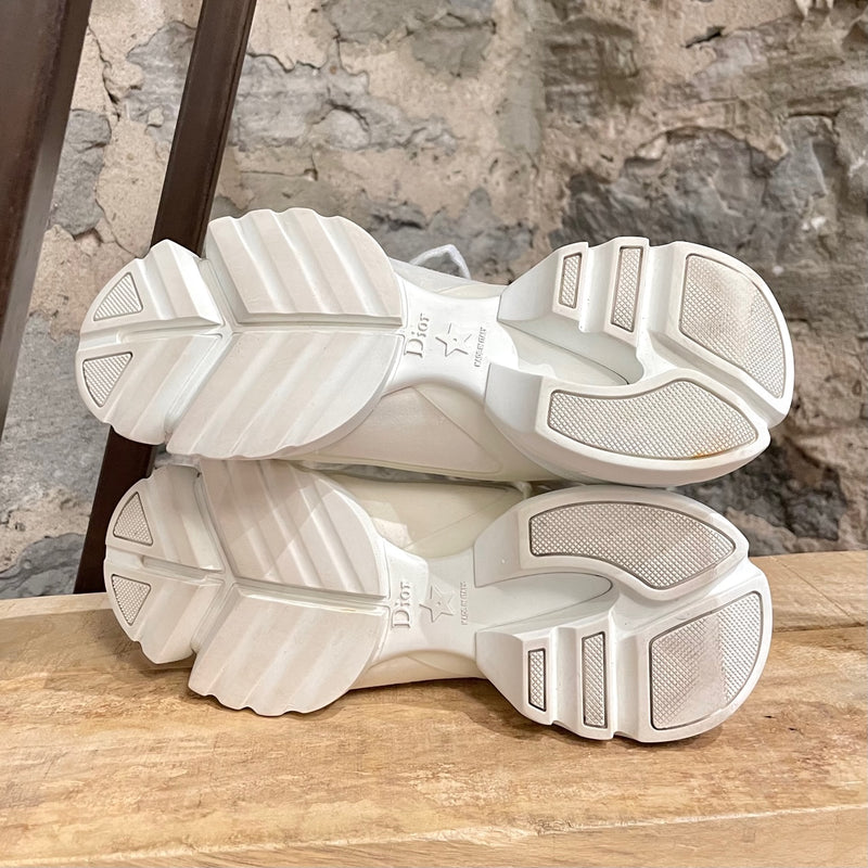 Dior White D-Connect Sneakers