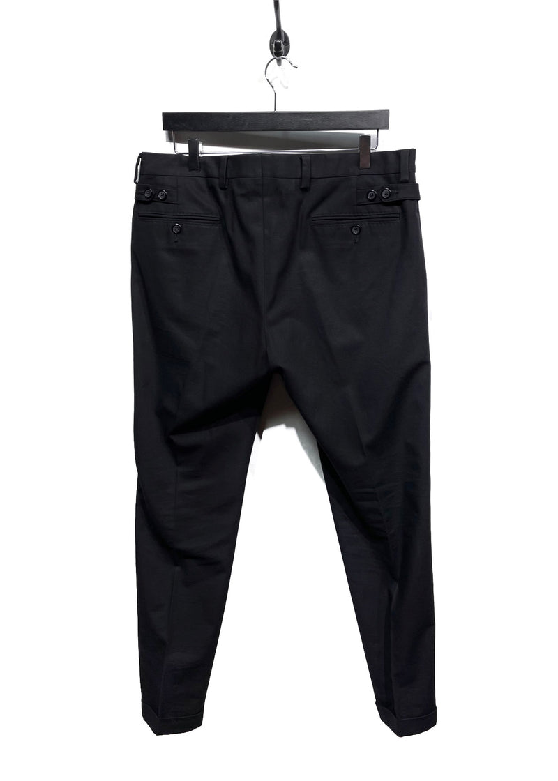 Dolce & Gabbana Black Pleated Chino Pants