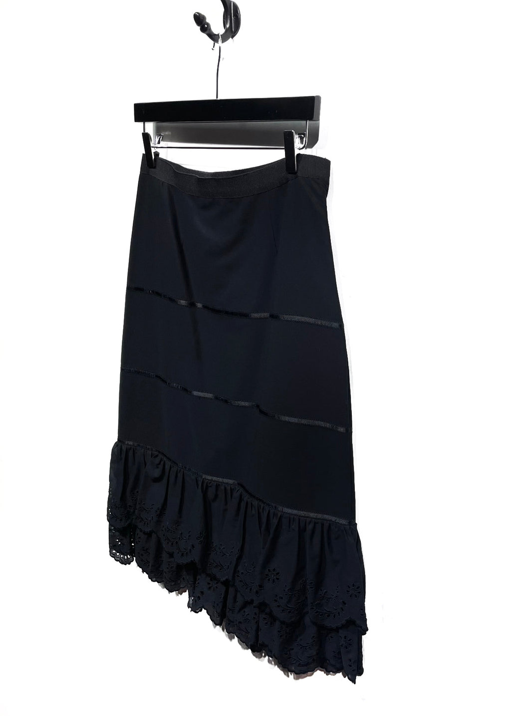 Dolce & Gabbana Black Cotton Guipure Skirt