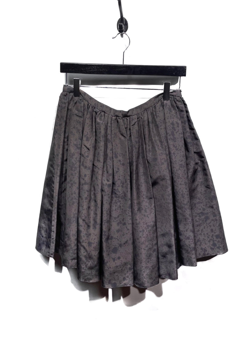 Prada Brown Silk Skirt with Drops Pattern