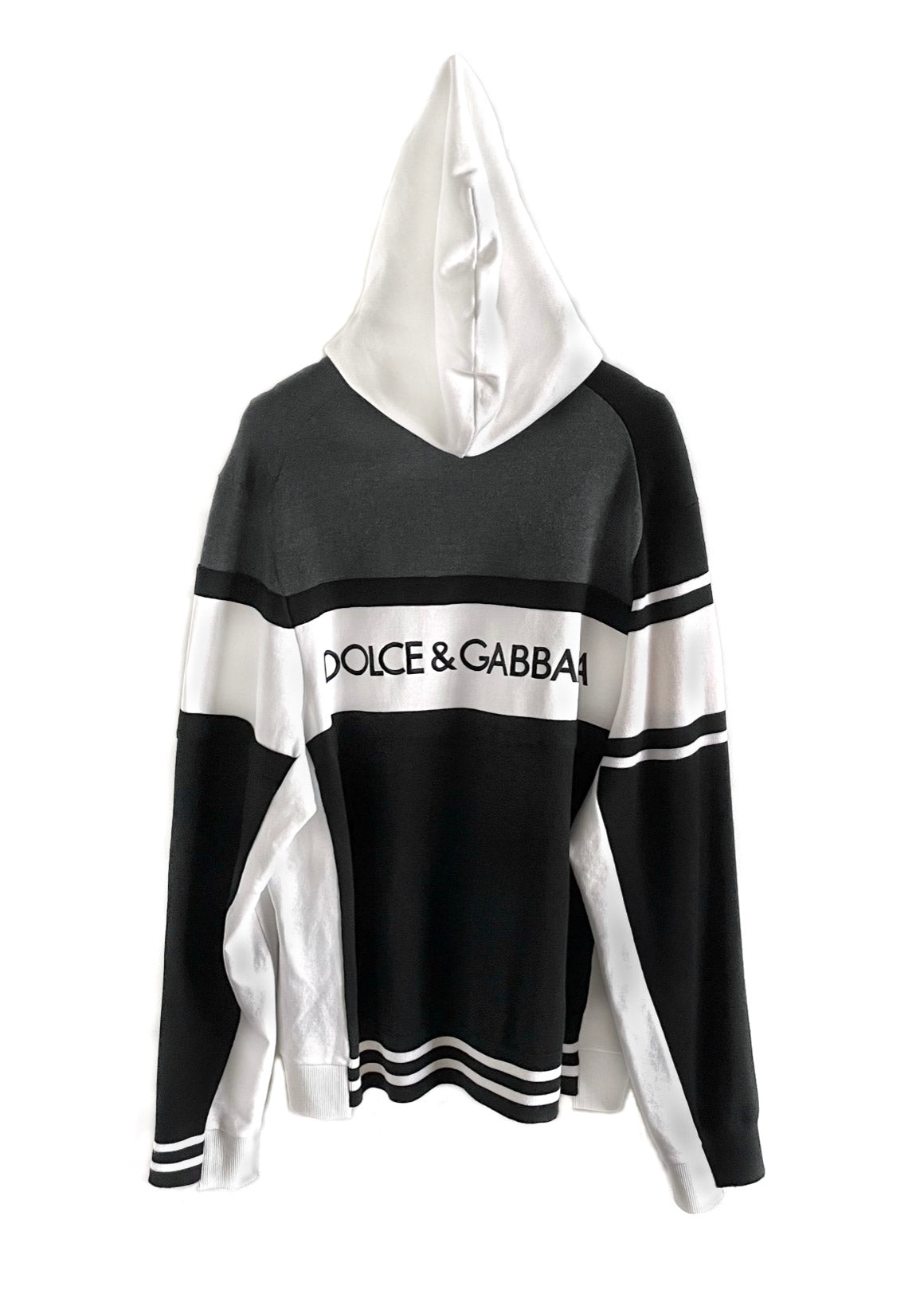 Dolce & Gabbana Tape Logo Hooded Sweatshirt Red