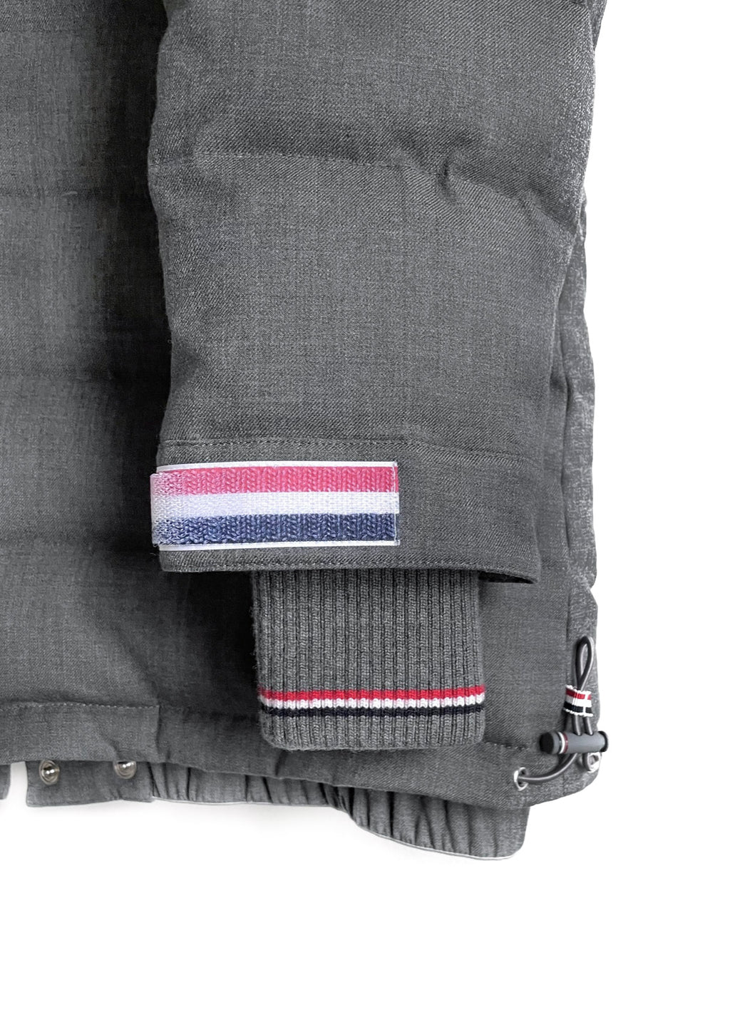 Thom Browne Grey Wool 120s Twill Funnel Neck Coat