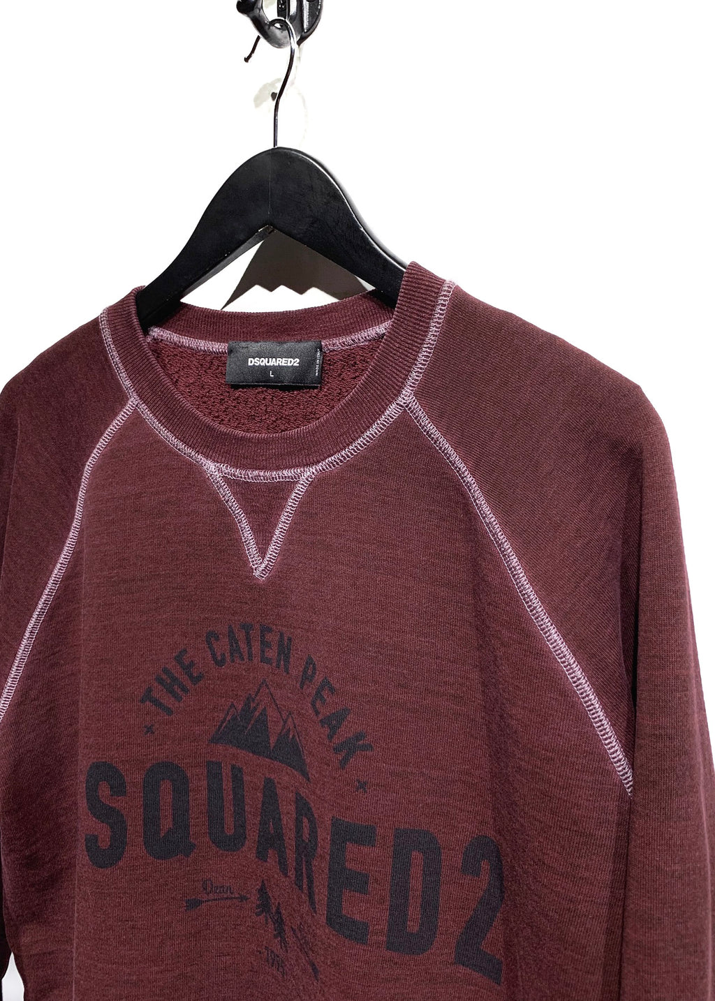 Dsquared2 Burgundy ''The Caten Peak'' Printed Sweatshirt
