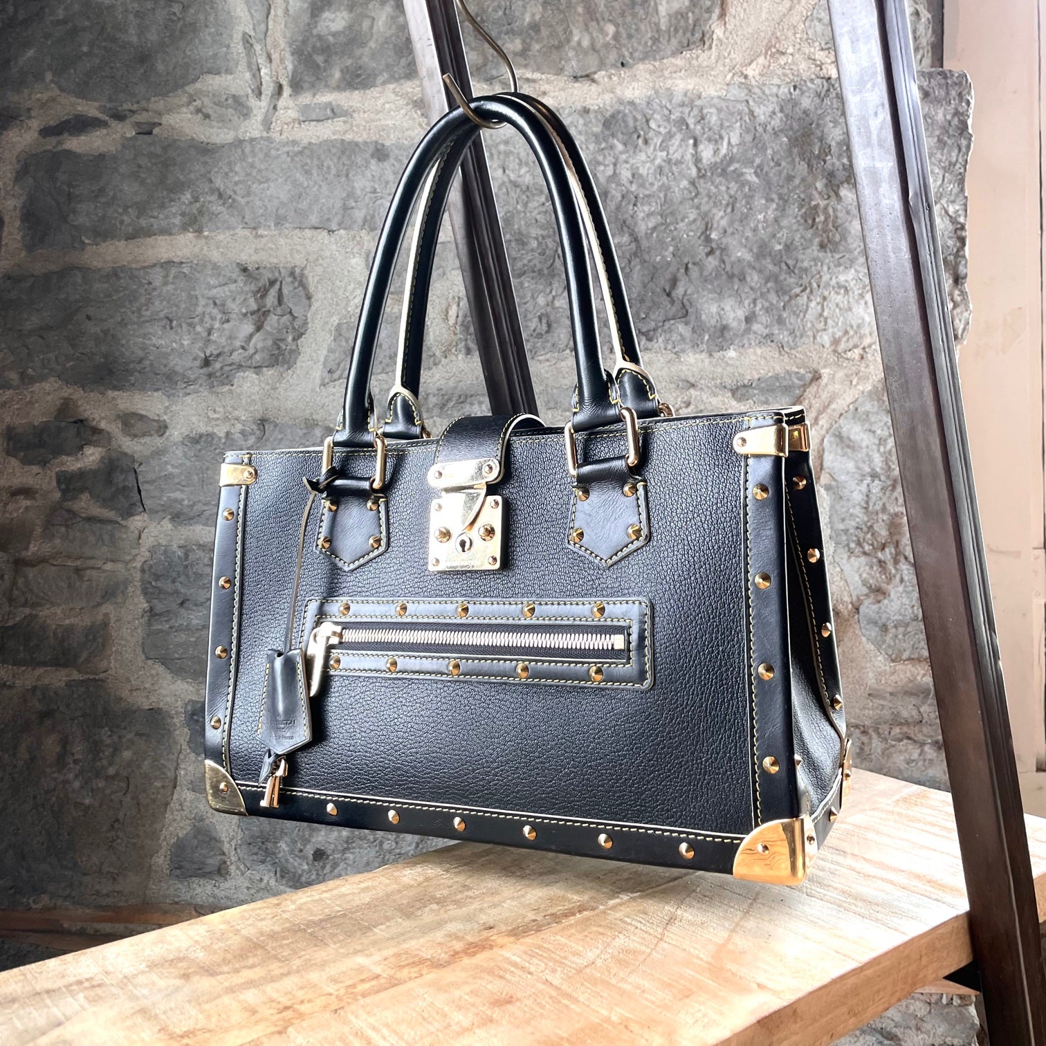 Louis Vuitton Black Leather Suhali Le Fabuleux Tote Bag – Boutique