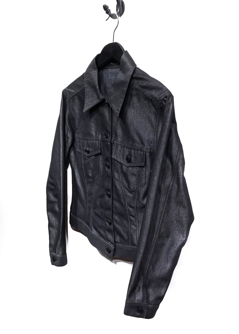Gucci Black Shiny Denim Jacket