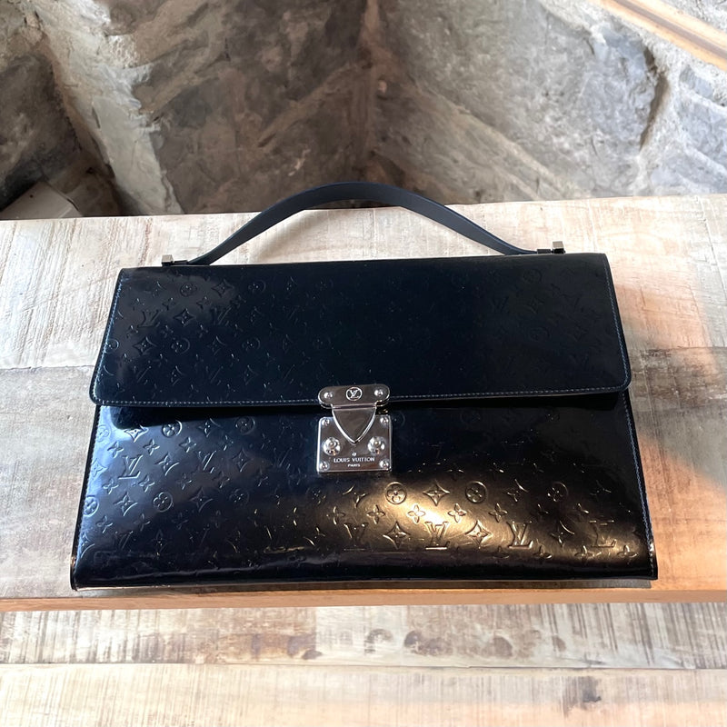 Louis Vuitton Black Anouchka GM Monogram Glace Handbag