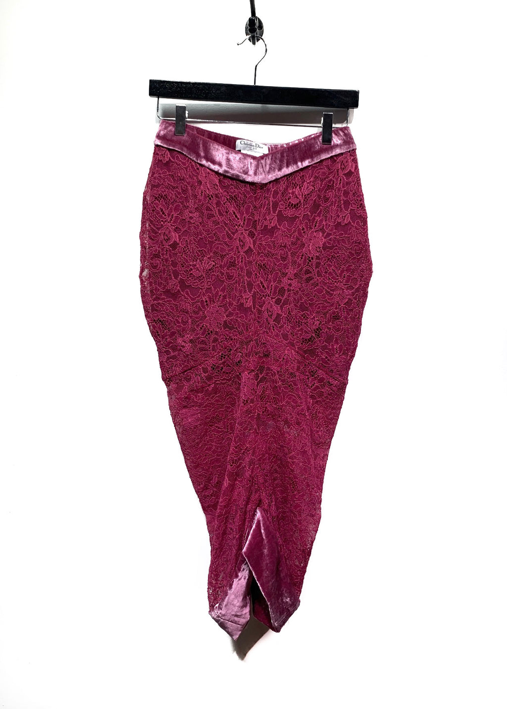 Christian Dior Fuschia Lace Skirt