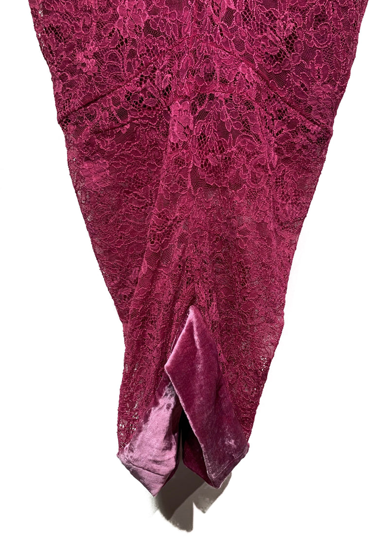 Jupe en dentelle Christian Dior rose fuchsia