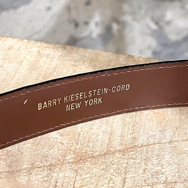 Ceinture en cuir de lézard noir avec boucle de chien Barry Kieselstein-Cord