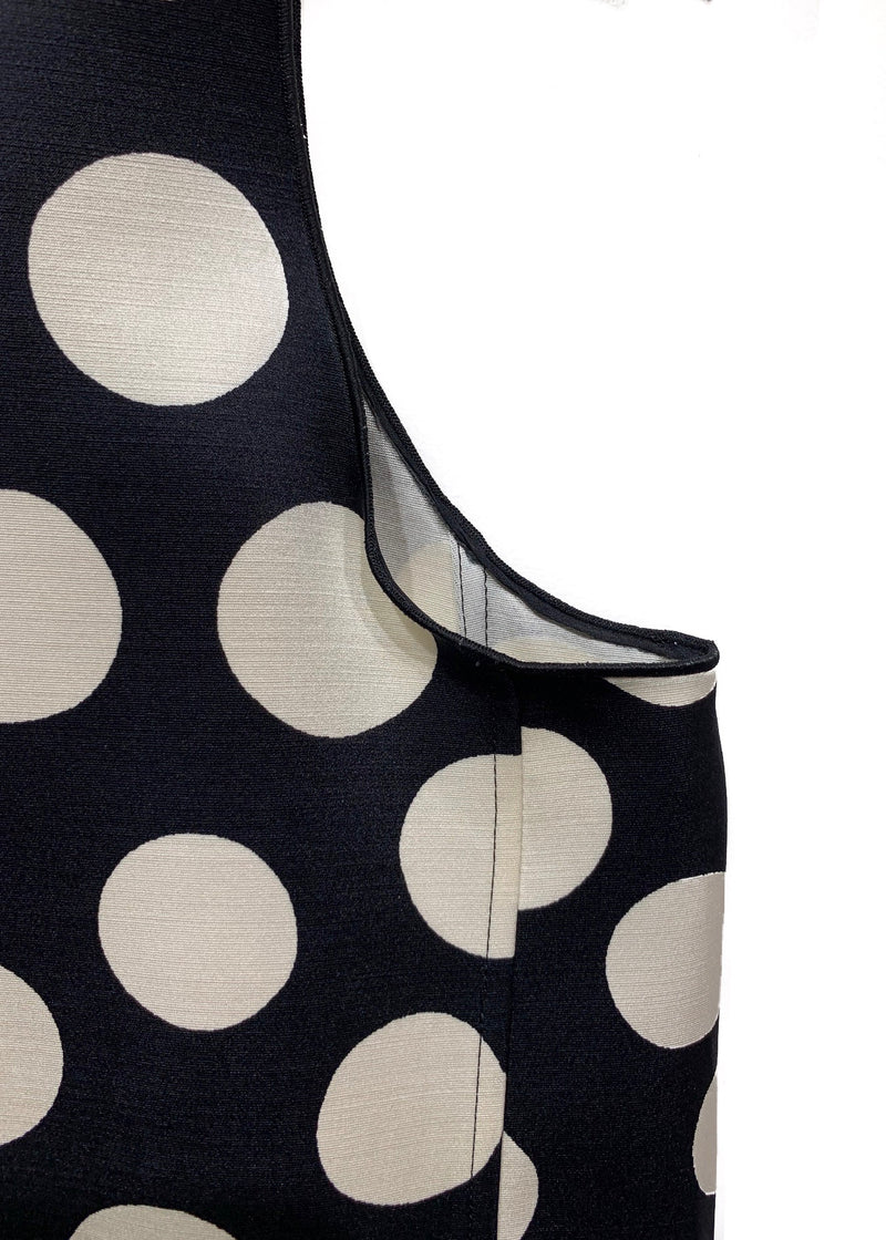 Céline Ivory and Black Polka Dots A-Line Dress