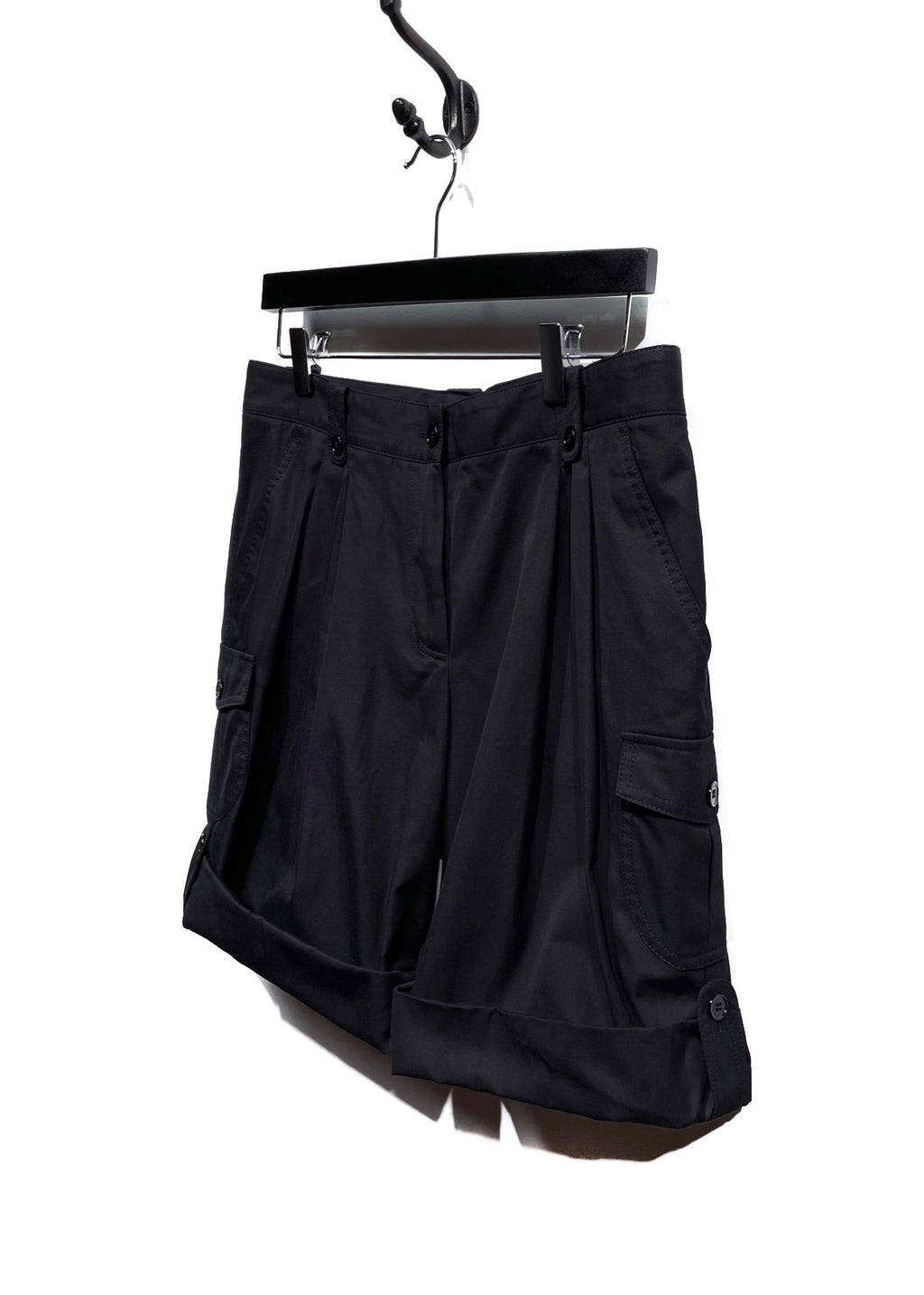 Dolce & Gabbana Black Cargo Strapped Shorts